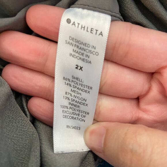 Athleta Women's Size 2X Gray Leopard Printed Mesh Racer Run 4" Athletic Short - Picture 5 of 9